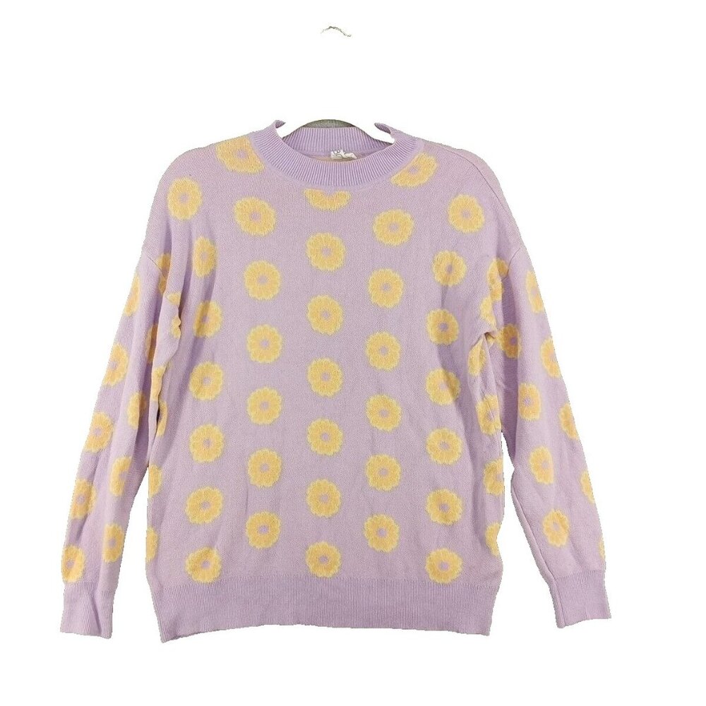 Cotton On Floral Sweater Size XS (0-2) Women Pullover Fall Mock Neck Fall